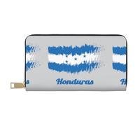 JUEXDEME Pochette lunga in ecopelle blu con bandiera dell'Honduras chic ed elegante portafogli da donna per donne moderne, porta carte di grande capacità e tasche organizer, borsa resistente per i