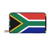JUEXDEME Pochette lunga in ecopelle con bandiera del Sudafrica chic ed elegante portafogli da donna per donne moderne, porta carte di grande capacità e tasche organizer, borsa resistente per i viaggi