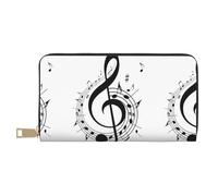 JUEXDEME Pochette lunga in ecopelle con simbolo musicale, elegante e alla moda, portafogli da donna moderna, grande capacità, porta carte e tasche organizer, borsa resistente per i viaggi di tutti i