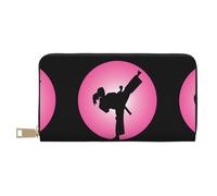 JUEXDEME Pochette lunga in ecopelle dal design taekwondo, elegante e alla moda, portafogli da donna moderne, grande capacità, porta carte e tasche organizer, borsa resistente per i viaggi di tutti i