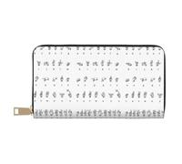JUEXDEME Pochette lunga in finta pelle con lettere dell'alfabeto in lingua dei segni chic ed eleganti portafogli da donna per donne moderne, grande capacità, porta carte e tasche organizer, borsa