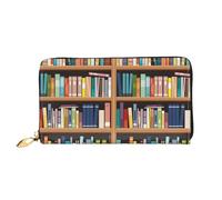 JUEXDEME Portafogli da biblioteca da donna in pelle con porta carte di grande capacità borsa da donna con più scomparti per carte di credito borsa lunga da donna con scomparto con cerniera 19 cm x