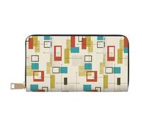 JUEXDEME Portafoglio da donna moderno in finta pelle di metà secolo, elegante e alla moda, con porta carte di credito e tasche organizer, borsa resistente per i viaggi di tutti i giorni, bianco,