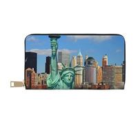 JUEXDEME Statua della Libertà a New York Pochette Lunga in Ecopelle Chic Elegante Portafogli da Donna per Donne Moderne Porta Carte di Grande Capacità e Tasche Organizzatrici Borsa Durevole Borsa per
