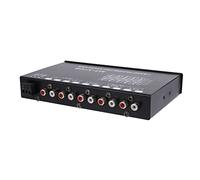 Jufjsfy Equalizzatore Audio per Un 7 Bande, Equalizzatore Grafico per Amplificatore per Regolabile Un 7 Bande Interruttore di Selezione Ingresso CD/AUX, Nero