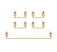 Jufjsfy placcato, piastre Stabilizzatore montato per tastiera meccanica personalizzata 2U 6,25U (1+4, Rosa)