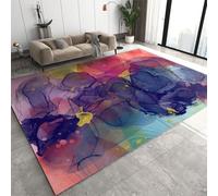 JUFUMUP Tappeti di Zona Estratto Colorato Tappeto Cucina Antiscivolo Lavab Pittura Ad Olio Moderna Creativa - per Camera da Letto Antiscivolo Tappeto 80 x 120 cm