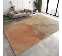 JUFUMUP Tappeti di Zona Marmo Moderno In Oro Marrone Tappeti Design Tappetone Antimacchia Trama Astratta - per Pavimento Della Cucina del Ristorante 120 x 170 cm