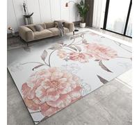 JUFUMUP Tappeti di Zona Rosa Acquerello Floreale Tappeto Cucina Antiscivolo Lavab Lusso Retrò - per Camera da Letto Antiscivolo Tappeto 80 x 120 cm