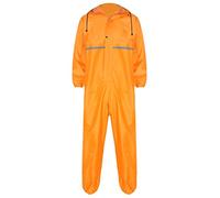 Jugaoge Tuta Unisex da Motociclista, Impermeabile per Uomo e Donna, Tuta Intera da Esterno con Strisce Riflettenti, Tuta da Lavoro, giallo., XL