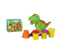 JUGATOYS Plastilina con Dinosauro, 3 barattoli e stampi 25x19x15cm No aplica Argilla, Multicolore, 25x19x15 cm, 8436585223015