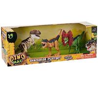 JUGATOYS - Set di 3 dinosauri con luci e suoni 44 x 17 x 14 cm non applica creature preistoriche, multicolore (8436585223183)