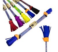 Juggle Dream Picasso Flowerstick. Bastone da Giocoliere con Bacchette in Silicone Ultra Grip. Bastone da Diavolo per Giocoleria (Blu/Arancia)