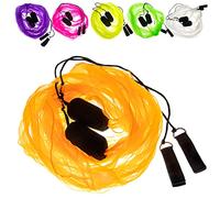 Juggle Dream Scarf Flag Poi Set - Pratica la Giocoleria Poi Rotante, Teste Morbide, Spirale Poi, Kit di Esercizi con Video di Apprendimento (Arancio)