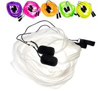 Juggle Dream Scarf Flag Poi Set - Pratica la Giocoleria Poi Rotante, Teste Morbide, Spirale Poi, Kit di Esercizi con Video di Apprendimento (Bianco)