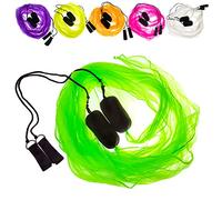 Juggle Dream Scarf Flag Poi Set - Pratica la Giocoleria Rotante, Teste Morbide, Spirale Poi, Kit di Esercizi con Video di Apprendimento (Verde)