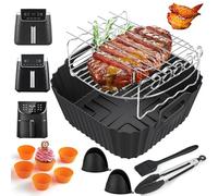 JUGGPENG Friggitrice ad aria calda accessorio per Ninja Max PRO 6,2L AF180EU, accessorio per friggitrice ad aria calda COSORI 5,5L/6L/6,2L/6,5L, stampo in silicone per friggitrice ad aria calda per