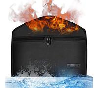 JUGREAT Cassaforte a prova di fuoco con serratura, scomparto nascosto di sicurezza, cassaforte segreta per riporre denaro, impermeabile, da appendere sotto i vestiti con tasca per nascondere oggetti