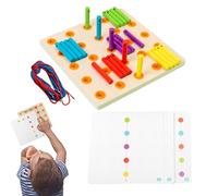 Juguete de Enhebrar de Madera - Juego Educativo Sensorial | Actividad para Niños, Desarrolla la Coordinación, la, la Concentración y la Creatividad Infantil