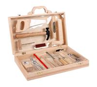 Juguetes de construcción de juego de roles, herramientas de madera para juguetes de construcción de desarrollo de niños, aprendizaje de niños, caja de herramientas de reparación de niños, familia de j
