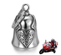 JUGUTA 1 Pezzo Campanella Moto Guardian Bell Moto Portafortuna Moto Cuore Alato Protezione Motociclista Biker Triker, Amuleto Fornito,Stile Aquila Volante Campana Cuore Di Pesca