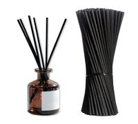 JUGUTA 100 Pezzi Bastoncini Lunghi In Fibra Per Diffusori 30Cm X 2.0Mm, Midollini Per Diffusori, Bastoncini Per Diffusore Camomilla Per Casa Ufficio Hotel Spa Olio Essenziale (30Cm X 2.0Mm)