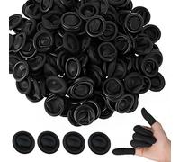 JUGUTA 100 Pezzi Copridita Finger Cots Anti-Statico Guanti Da Dito Ditali In Lattice Copridita Antistatica Per Dita Manicotti Per Riparazione Elettronica Pulizia Gioielli Lavorazione (Nero)