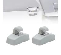 JUGUTA 2 Pezzi Clip Per Visiera Auto, Ganci Fissaggio Alette Parasole Per Vw Caddy Golf Mk4 Sharan Passat Polo Amarok Transporter T5 Touran Seat Ibiza Leon Skoda Fabia Octavia 3B0857561B-Grigio