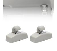 JUGUTA 2 Pezzi Clip Per Visiera Auto, Ganci Fissaggio Alette Parasole Per Vw Caddy Golf Mk4 Sharan Passat Polo Amarok Transporter T5 Touran Seat Ibiza Leon Skoda Fabia Octavia 3B0857561B-Beige