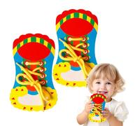 JUGUTA 2 Pezzi Di Lacci Delle Scarpe Threading Giocattoli Didattici Imparare A Legare I Lacci Delle Scarpe Giocattolo Abilità Motorie Fine Giocattolo Giocattoli Educativi Per I Più