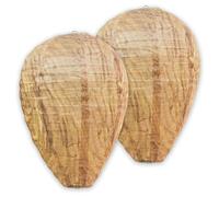 JUGUTA 2 Pezzi Nidi Di Vespe Di Carta, Sicuro Alveari Simulati, Calabroni Nido Finto, Naturale Ecologico Carta Calabroni, Vespe Esche Da Appendere, Per La Casa E Giardino All'Aperto