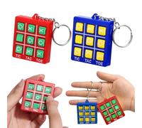 JUGUTA 2 Pezzi Portachiavi Tic Tac Toe Mini Portachiavi Tris Gioco Per Bambini 8 Ai 12 Anni Mini Zaino Portachiavi Clip Regali Per Festa Natale Compleanno