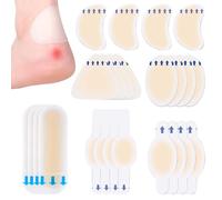Juguta 24 Pezzi Cerotti Vesciche Piedi, Cerotti Vesciche Tallone, Cerotti per Vesciche Piedi, Impermeabile Invisibile Blister Cuscino Cerotti Vesciche Piedi per Piede e Protezione della Pelle