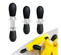 JUGUTA 3 Pezzi Di Supporti Per Mais, Forchettone Spiedini Di Mais, Spiedini Per Pannocchie, Con Manico In Silicone, Per Cucina Domestica, Barbecue, Picnic