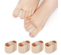 JUGUTA 4 Pezzi Alluce Valgo Correttore Separatore, Correttore Per Le Dita Dei Piedi In Gel, Protezione Per Le Dita Dei Piedi, Ortesi A Doppio Foro, Silicone Bunion Corrector Toe Protezioni Alleviare D