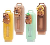 Juguta 4 Pezzi Gomme da Cancellare Bambini, Carino Kawaii Gomme Retractable, Gomma da Cancellare a Penna per Scrivere Disegno Ufficio Scuola Forniture