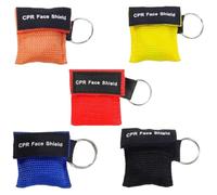 JUGUTA 5 Pcs Kit Pocket Mask Primo Soccorso Face Mask Maschere Cpr Con Anello Portachiavi Con Barriera Di Respirazione A Valvola A Senso Unico Maschere Respiratore Cpr Face Shield