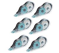 JUGUTA 6 Pezzi Bianchetto A Nastro, 12M X 5 Mm Correttore A Nastro Scolorina Nastro Correction Tape Con Cappuccio Protettivo Per Bambini Studenti Ufficio Scuola Casa (Nero)