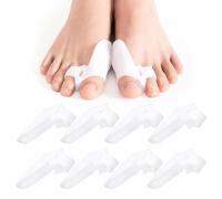 JUGUTA 8 Pezzi Tutore Alluce Valgo Protezione Trasparente,Divaricatore Alluce Valgo In Silicone,Separa Dita,Alluce Valgo Correttore Separadita,Correttore In Gel Al Silicone,Ridurre Il Dolore All'Alluc