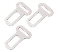 JUGUTA Adattatore Per Cintura Di Sicurezza Auto, 3 Pezzi, Per Cintura Di Sicurezza Dell'Auto, Per Animali Domestici, Per La Maggior Parte Delle Auto E Del Camion, Argento