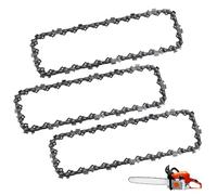 JUGUTA Affila Catena Motosega 3 Pezzi 3/8-11.5 Pollici 44 Maglie Nero Angoli Arrotondati Per Husqvarna Mcculloch