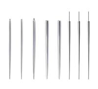 JUGUTA Ago Cannula Piercing 8 Pezzi, Kit Per Piercing Con Aghi Conici In Acciaio Chirurgico, Dimensioni: 14G 16G 18G, Colore: Argento, Per Orecchio Naso Addome Lingua