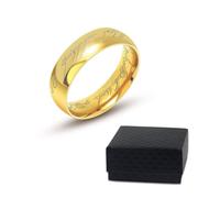 Juguta Anello Il Signore Degli Anelli Gadget Unico Anello Del Potere Colore Oro Idea Regalo Magia Fantasy Cosplay Anelli da uomo