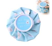 Juguta Borsa del ghiaccio per lesioni riutilizzabile, Pacchetto elastica e traspirante No-Leak, Motivo cartoon, adatto ai bambini, misura 15cm, blu