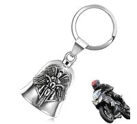 JUGUTA Campanellino Motociclisti, Campanella Moto Guardian Bell, Guardian Bell, Portachiavi Moto Portafortuna, Angelo Custode Con Anello Appeso Per Auto Elettriche, Biciclette Ecc
