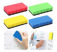 JUGUTA Cancellino Magnetico 4 Pezzi 4 Colori, Cancellino Magnetico Blu Magnetica, Cancellino Lavagna Bianca Per Il Lavaggio A Secco Su Molte Superfici, Cancellino Magnetico Per Lavagne E Vetro