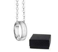 Juguta Collana Ciondolo Anello Il Signore Degli Anelli Gadget Unico Anello Del Potere Colore Argento Idea Regalo Magia Fantasy Cosplay