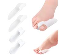 JUGUTA Divaricatore Alluce Valgo, 4 Pezzi Separatore Dita Piede In Silicone, Tutore Alluce Valgo Correttore Per Rilassare, Divaricare E Allungare Le Dita, Taglia Unica, Unisex(Pollice, Mignolo)