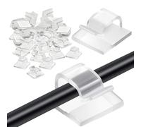 JUGUTA Fermacavi Adesivi 50 Pezzi Trasparente 1.4X1.4X0.83Cm Per Luci Festive Esterne