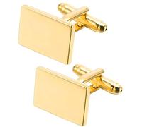 JUGUTA Gemelli Camicia Uomo 2 Pezzi Oro, Per Matrimonio E Occasioni Affari, Dimensioni Lunghezza 1.8Cm Larghezza 1.4Cm